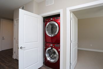 Stacked in-unit washer and dryer